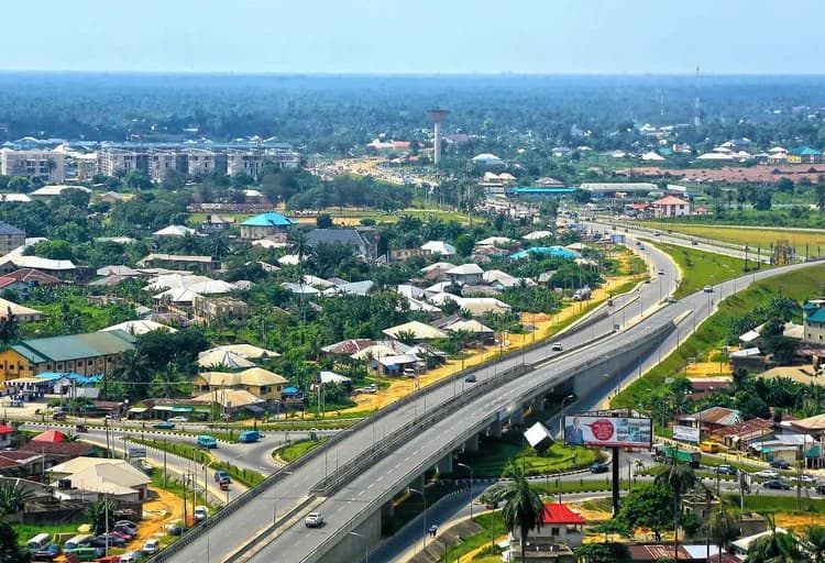 Aerial view of Uyo, Akwa Ibom State