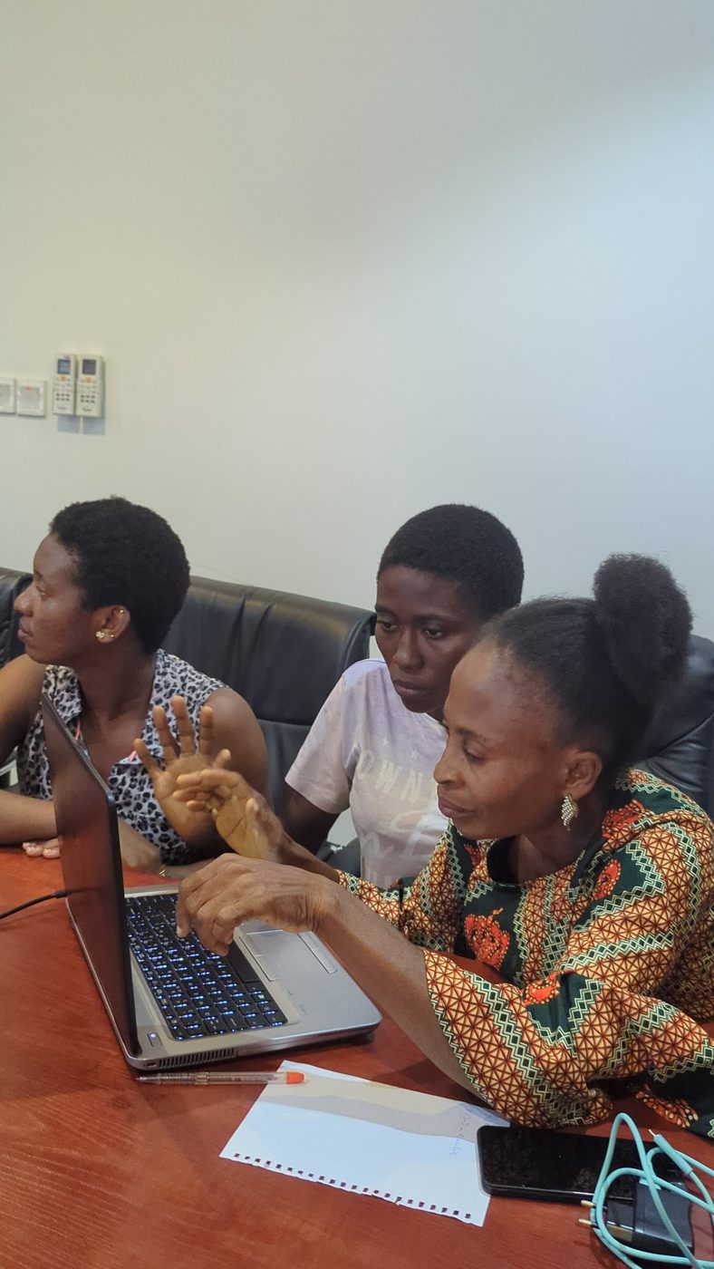 Participant working on a data exercise