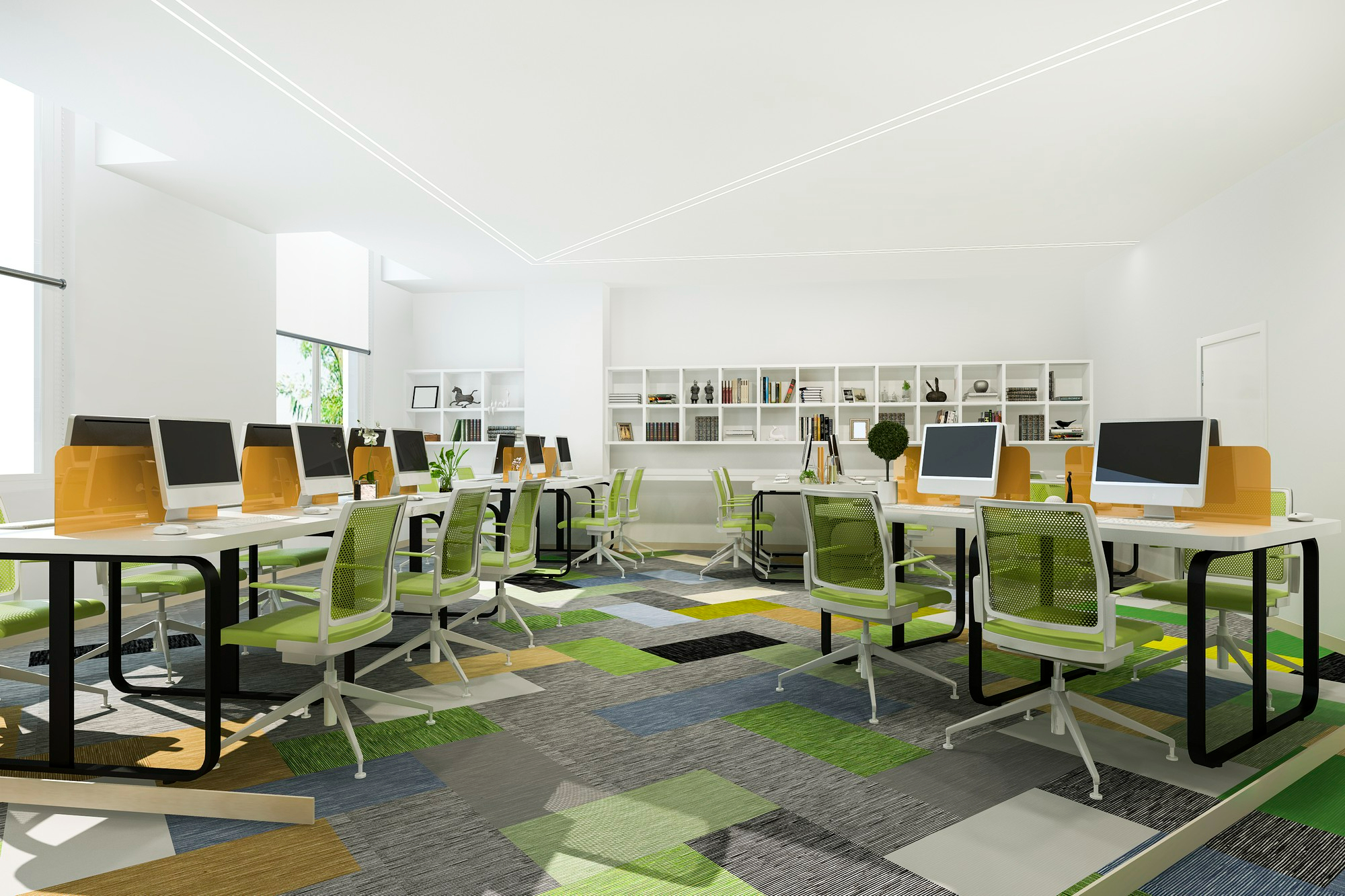 Open-plan working floor