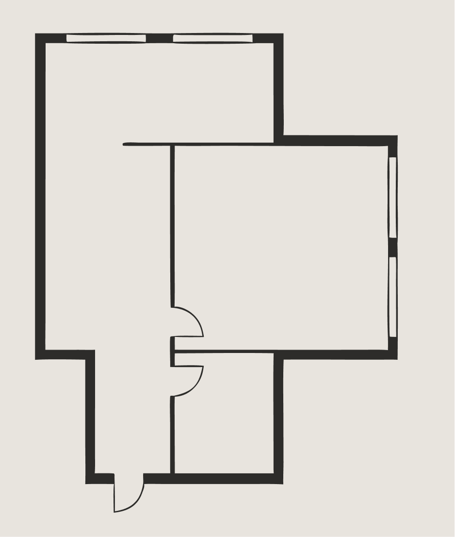 1-Bedroom floor plan at Dream Garden Estate